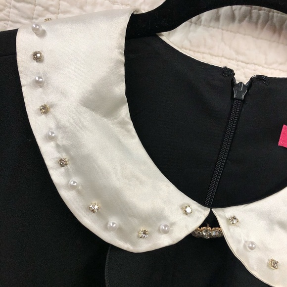 Betsy Johnson Peter Pan Collar Black Dress 4 NWT - Picture 8 of 8